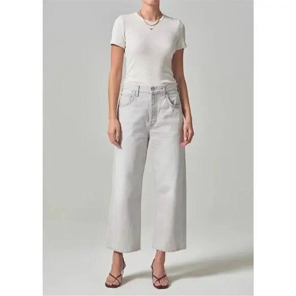 Citizens of Humanity Gaucho Vintage Wide Leg Jeans in Comet (Gray) Size 25
